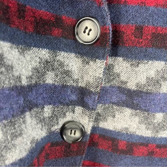 Vintage | Aztec Tribal Wool Blend Oversized Blazer Suit Coat Jacket Cottage 10 - Picture 3 of 6